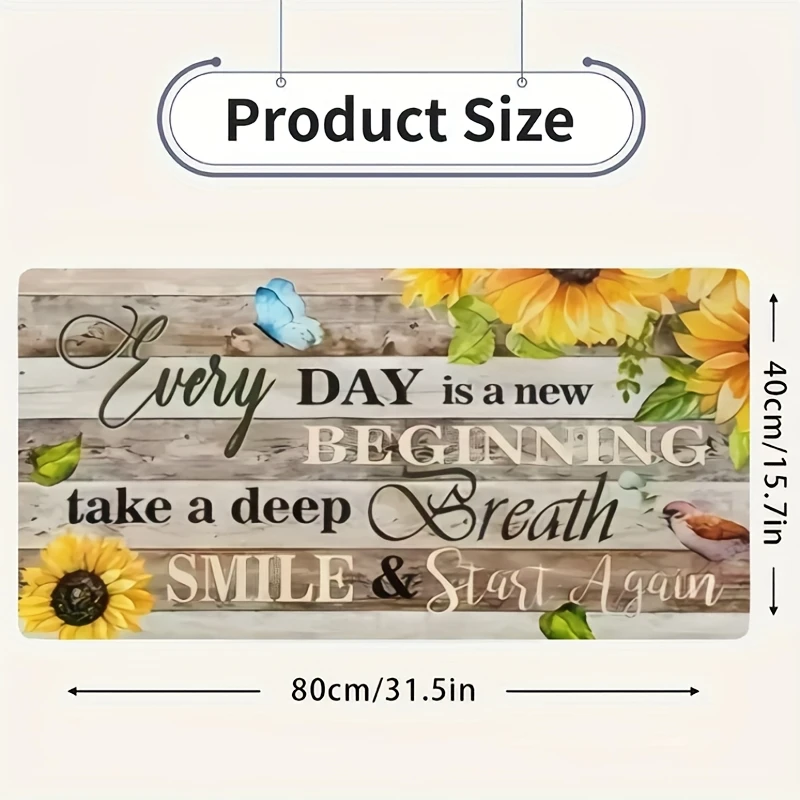 Sunflower Inspirational Quote Extra Large Gaming Mouse Pad Non-Slip Rubber Desk Mat for PC Office