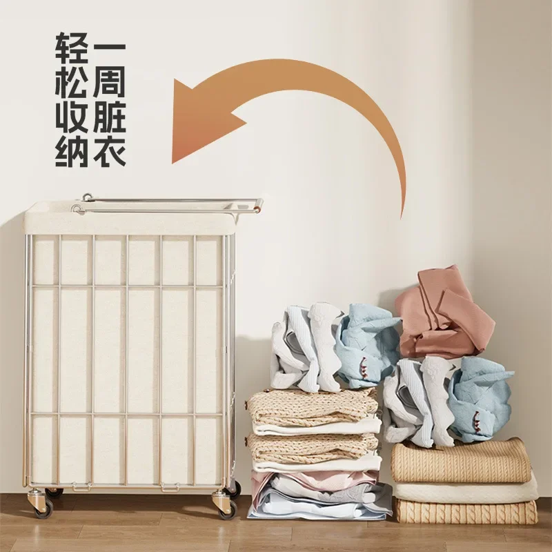 Dirty clothes basket Dirty clothes basket Dirty clothes storage frame Mobile laundry basket Bathroom Household large-capacity se