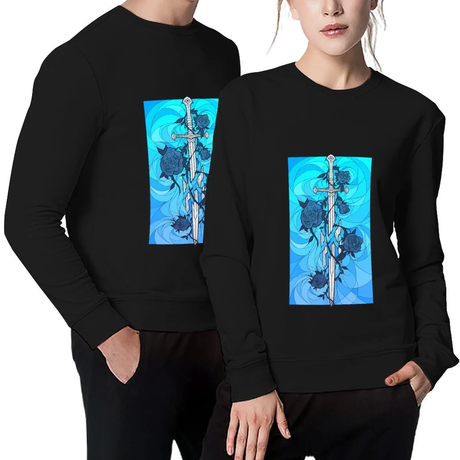 

Roses of the Broken Sword Stained Glass Pullover winter clothes fashion men men's clothing pullover
