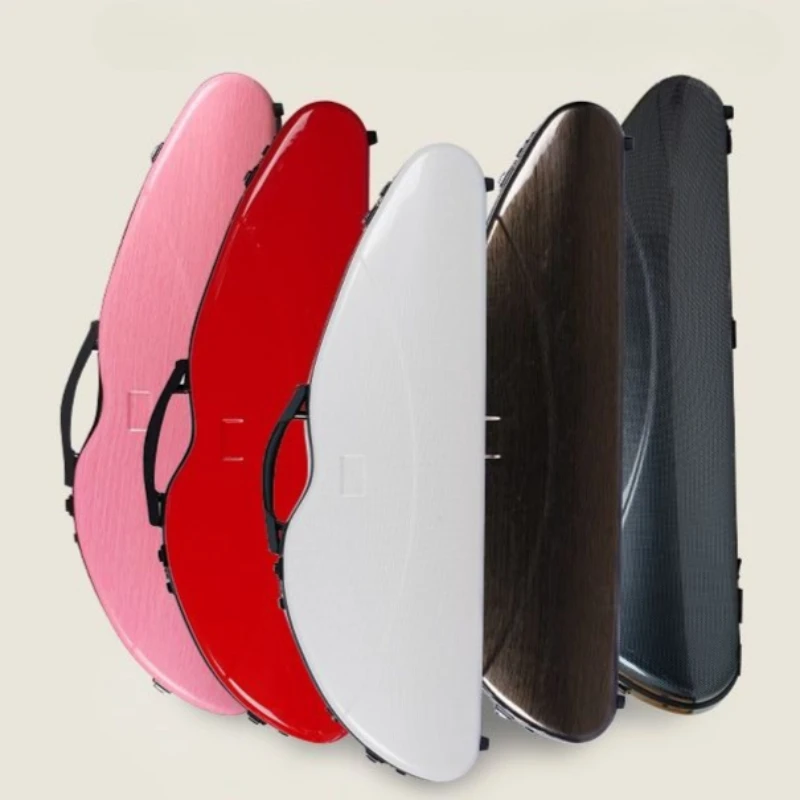4/4 Violin Box Lightweight Carbon Fiber Violin Case Dual Shoulder Straps Cases Pressure Resistant Violins Bag with Password Lock