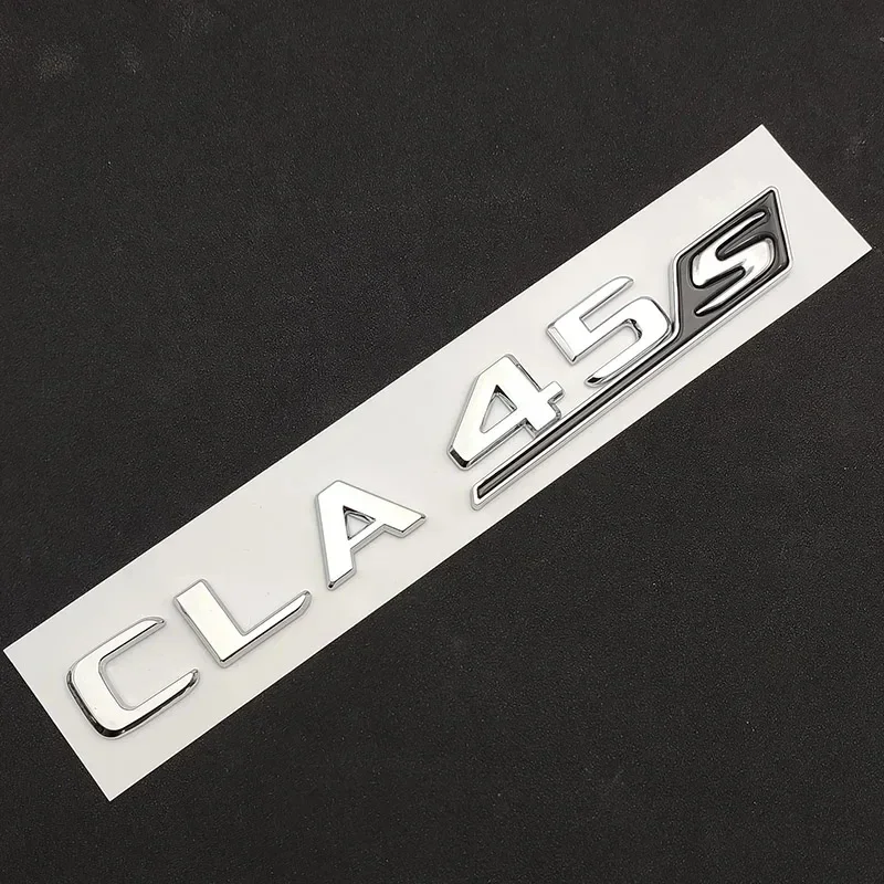 ABS 3D Chrome Car Trunk Letters Emblem Badge Logo Stickers For Mercedes CLA45 AMG C117 W117 CLA45S W118 C118 Auto Accessories