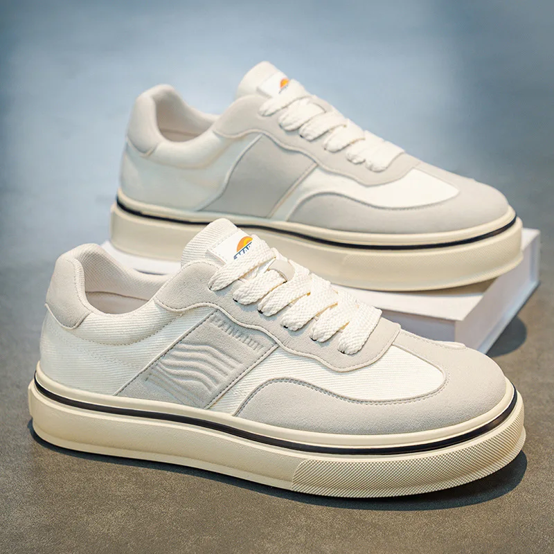 2026 New Large Cross Border Men's Shoes Four Seasons Fashionable and Versatile Soft Soled Casual Board Shoes Fashionable