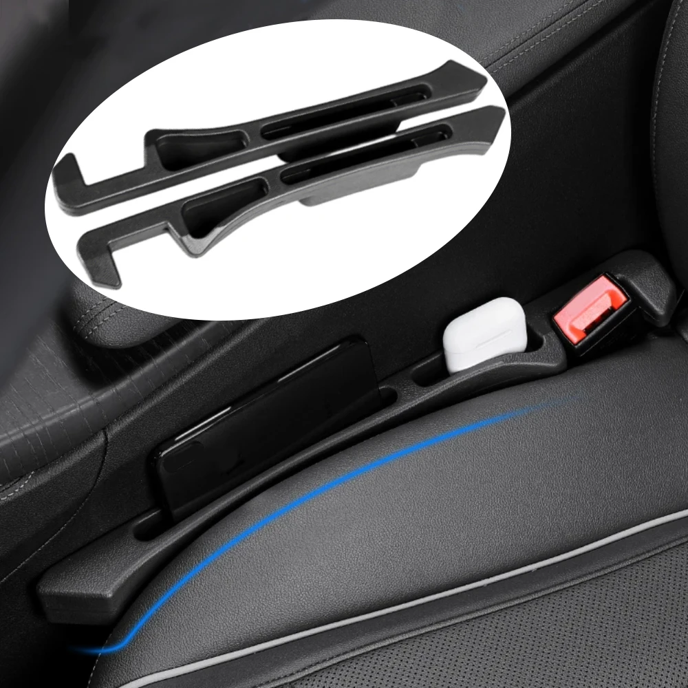 

2Pcs Car Seat Gap Filler Seat Crevice Storage Box Bag Between Seats Console Organizer Decoration Interior Accessories Universal