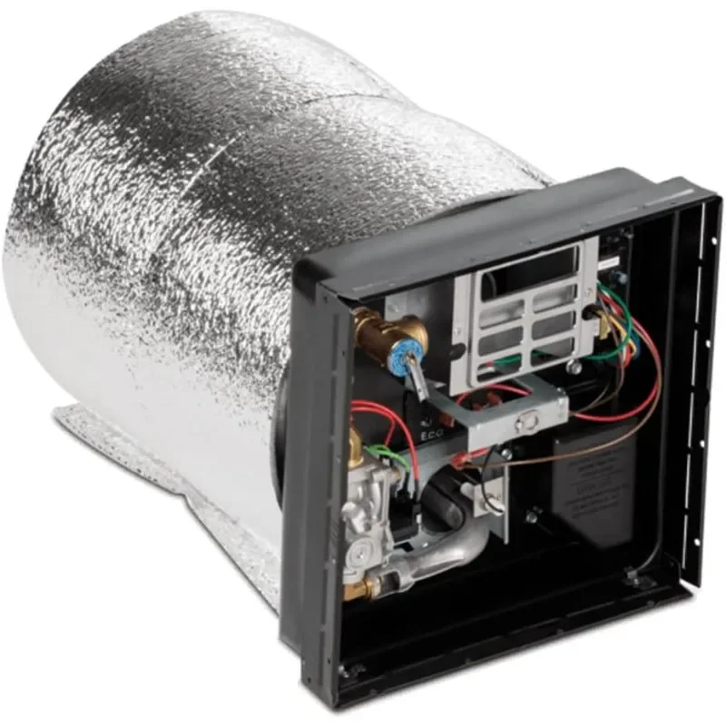 Dometic WH-6GEA Calentador de agua eléctrico y de gas RV - Quemador plateado de 12 voltios y 6 galones - Sistema de quemador de calentamiento rápido