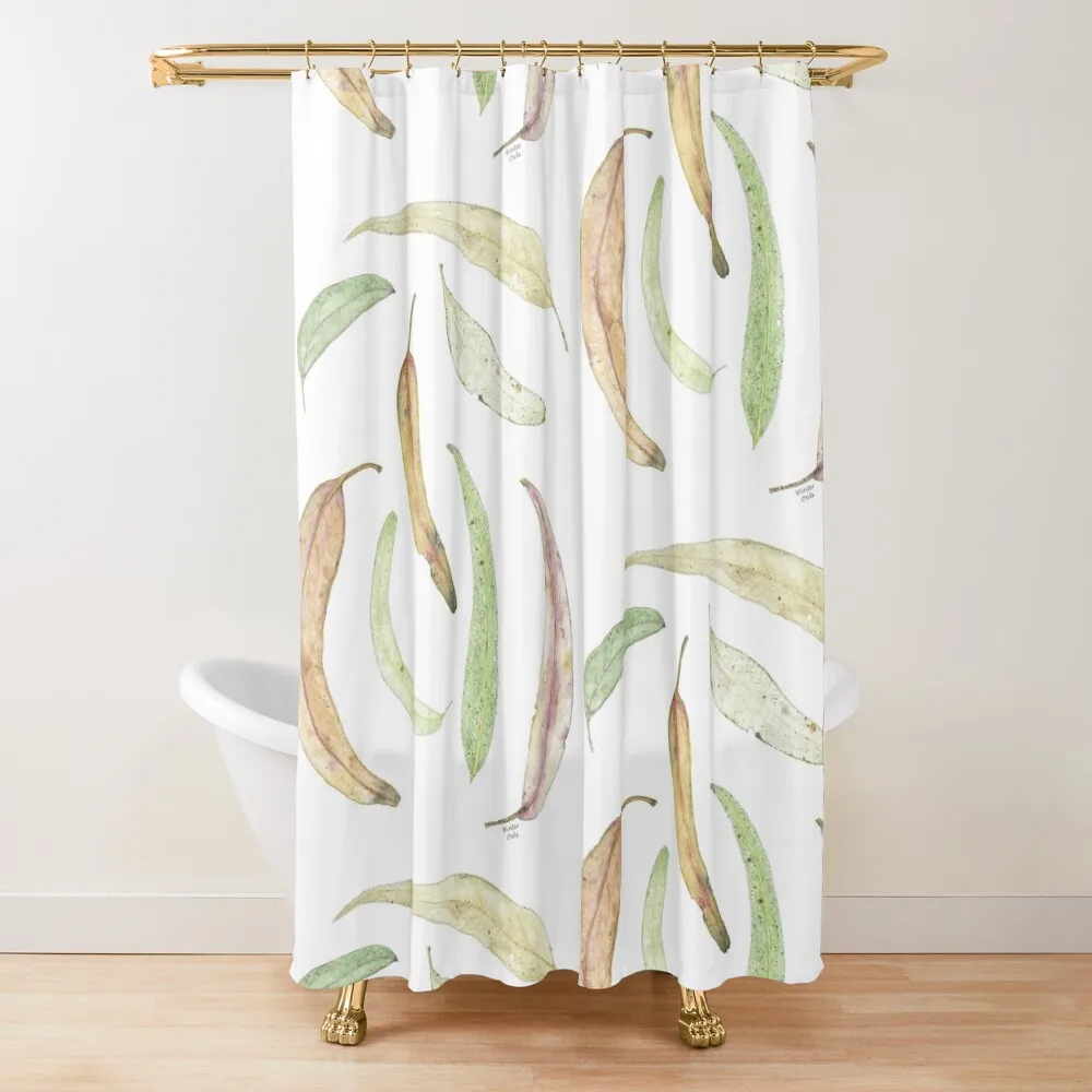 

Fallen Eucalyptus Gum Leaves Shower Curtain Shower For Bathrooms Waterproof Fabric Bathroom Bathroom Accessorys Curtain