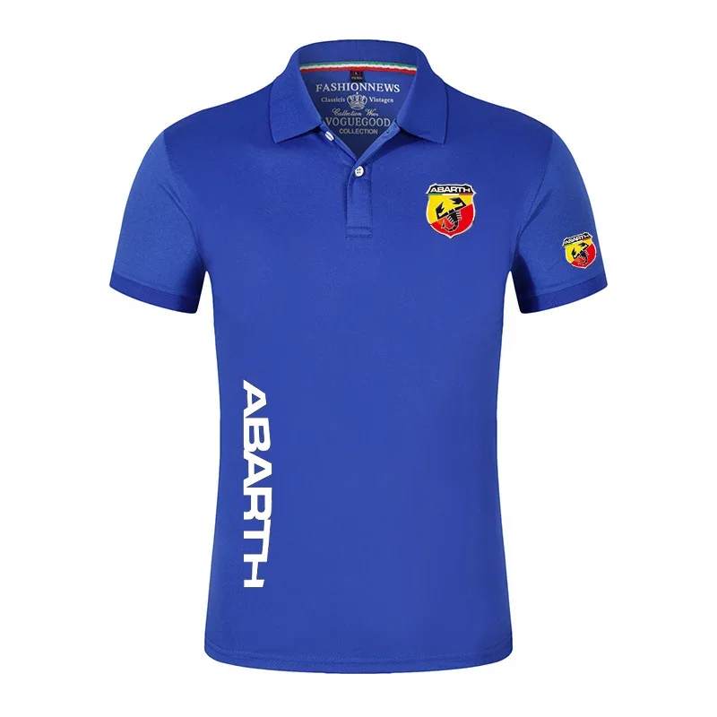 2024 Unisex ABARTH letnie Polo męskie casualowe krótkie rękawy jednokolorowe t-shirt męski klasyczny Top koszulka wyjściowa