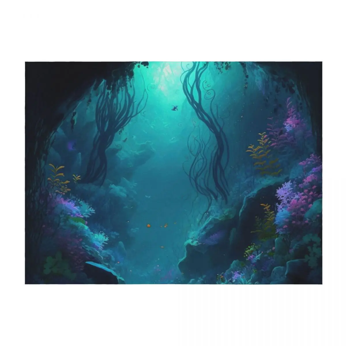 

Deep sea cave Throw Blanket Warm blankets and throws Hairys Bed Blankets