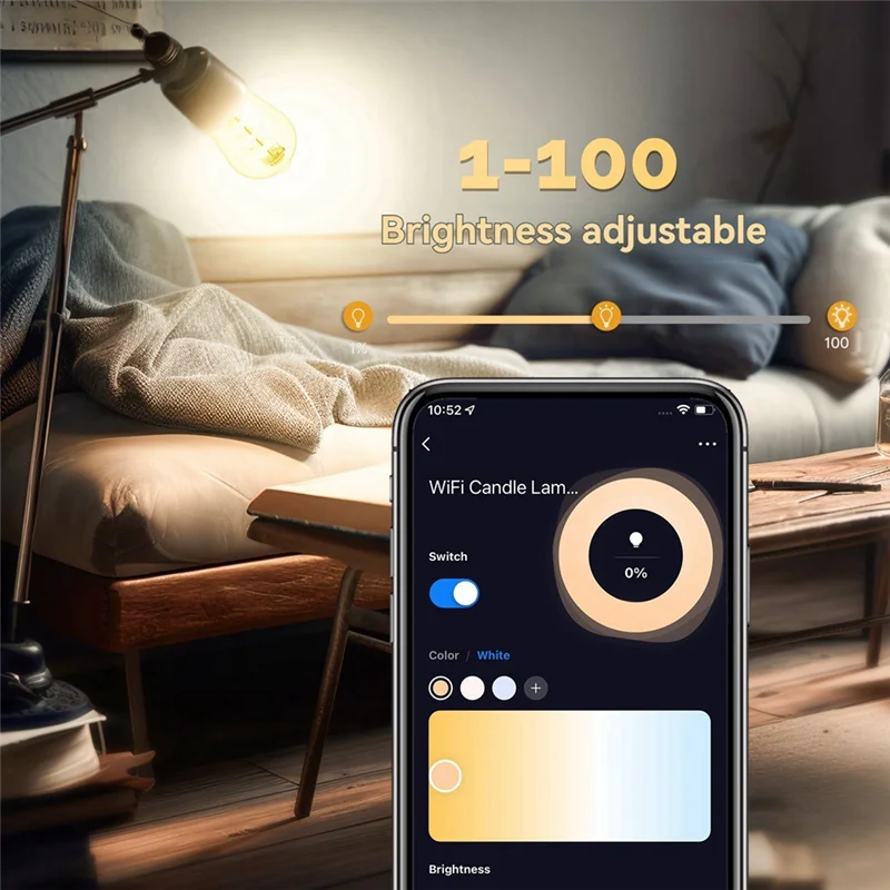 -MEOF Tuya Smart Wifi LED Bulbs RGB 16 Million Colors, Dimmable 2700K-6500K Compatible With Alexa/Google Home #4