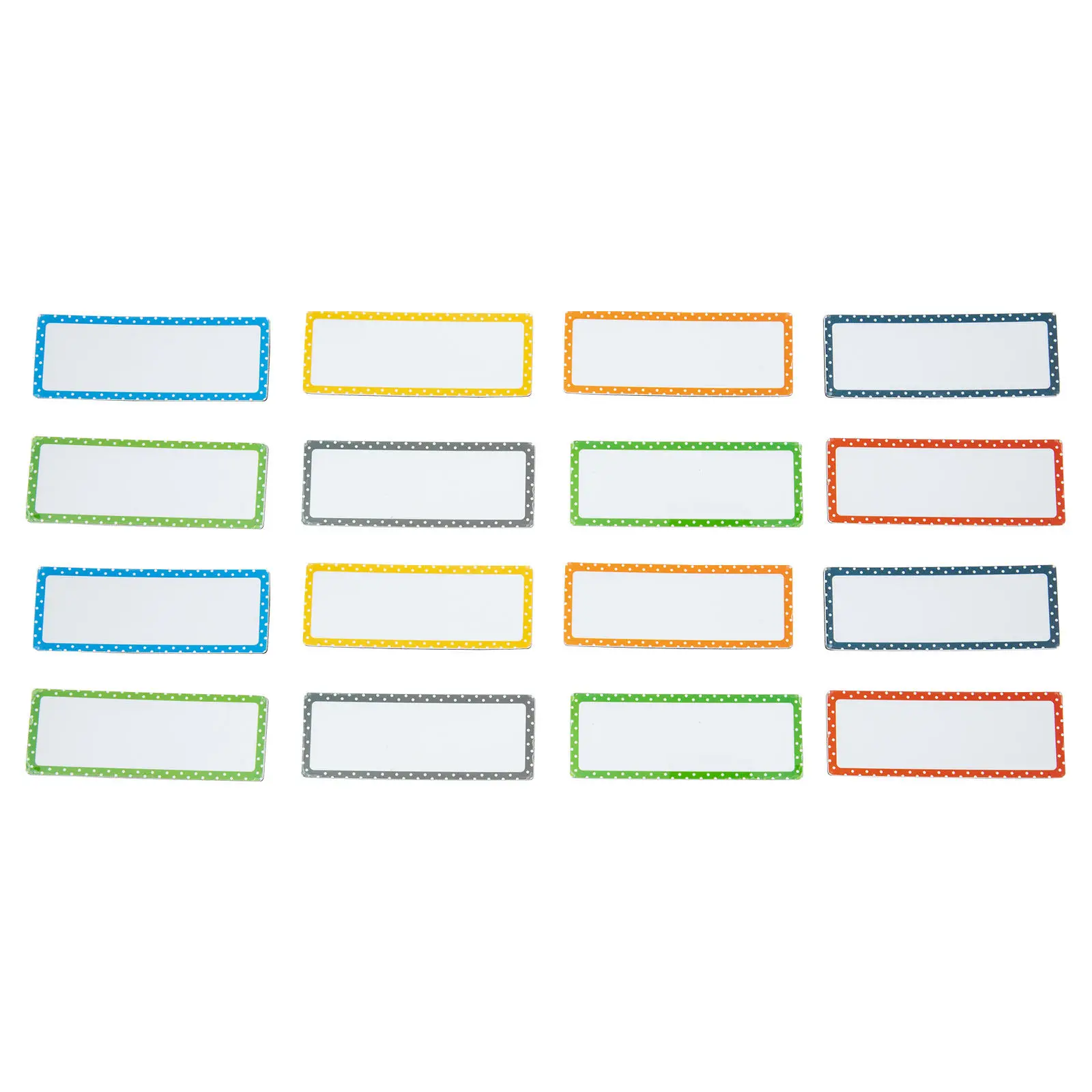 

16Pcs Magnetic Name Tags Blank Dry Erase Refrigerator Stickers Easy to Write Draw Highlight Plan Mark Notes Removable No Residue