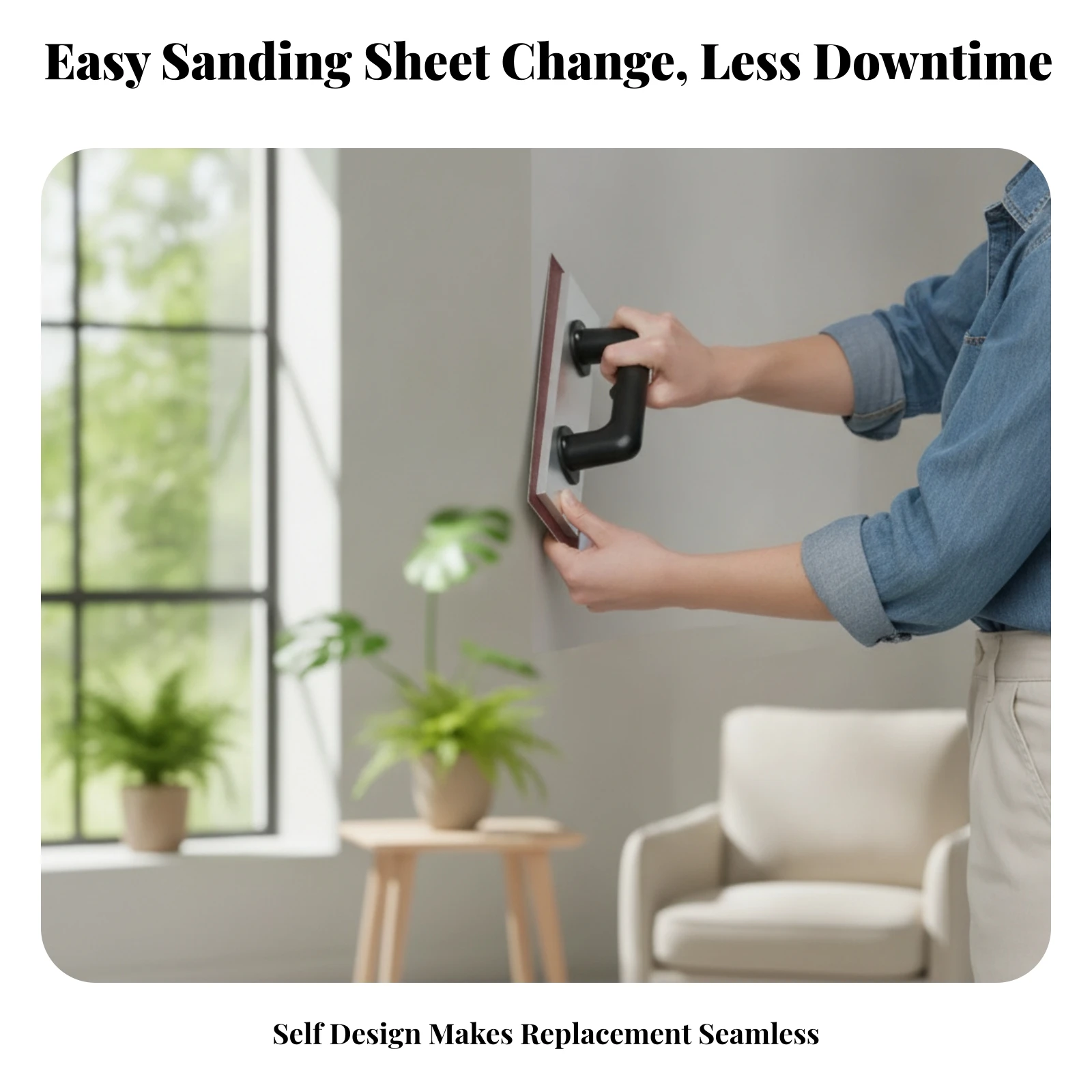 

Replaceable Sandpaper Hook-and-Loop Backing Raised Edges Wall Corner Sander 90-Degree Corner Sander
