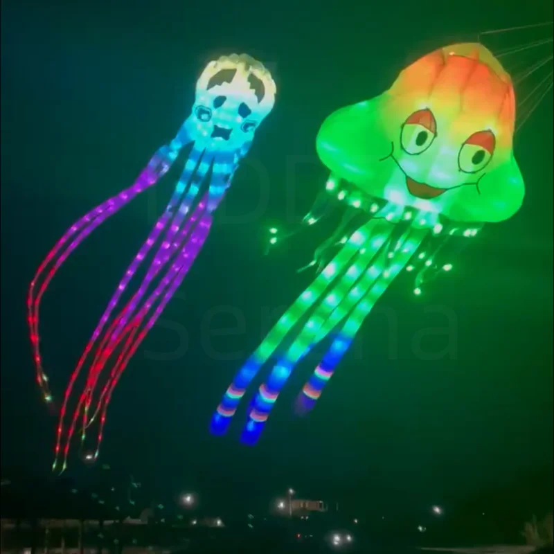 LED 5M Jerryfish Wasvlieger Lijnhanger zachte vlieger in de nacht in hoge helderheid met ronde hoek LED goed beschermvlieger