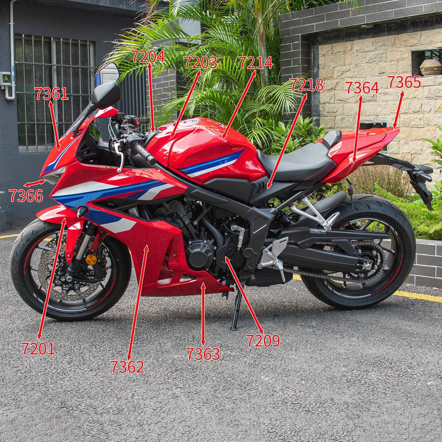 

Для Honda CBR650R CBR 650R 2024 2025: Полный комплект обтекателей, литые панели кузова, накладки из АБС-пластика, аксессуары для мотоциклов