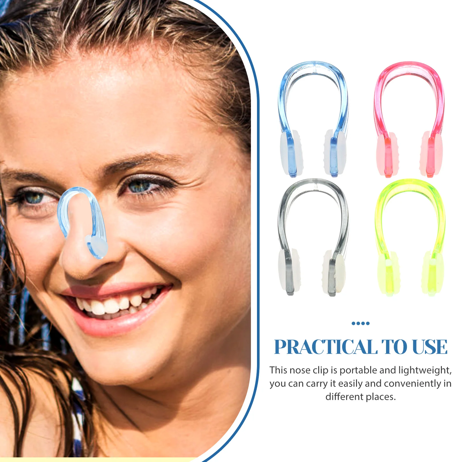 

4 Pcs Waterproof Nose Clip Plug for Swimming Adults Guard Pool Accessories Plugs Clips