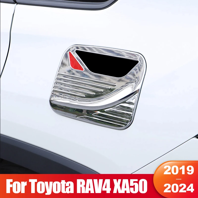 

For Toyota RAV4 XA50 2019 2020 2021 2022 2023 2024 RAV 4 Hybrid ABS Carbon Fuel Tank Cover Oil Cap Trim Sticker Accessories