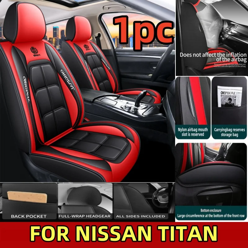 

FOR NISSAN TITAN car Seat Cover All-inclusive artificial leather waterproof and wear-resistant front muscle seat covers 1PC
