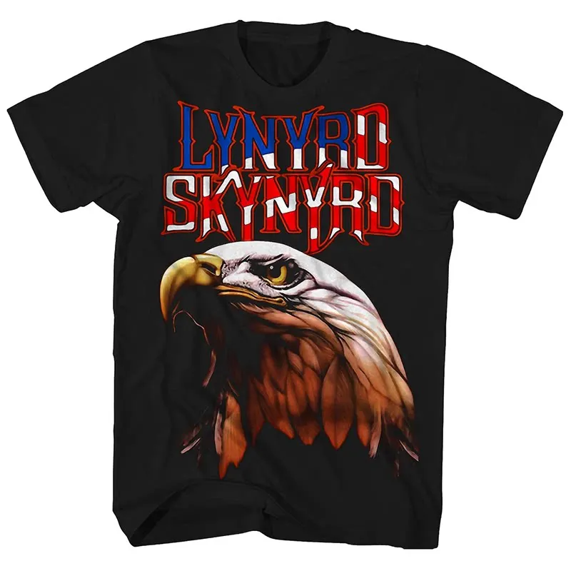 Camiseta Masculina Hip Hop Streetwear da Banda Americana Southern Rock Lynyrd Skynyrd - Camiseta Americana de Manga Curta Unissex Verão 2026