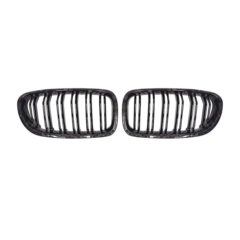 

STLFFor BMWs 5 Series F10 Front Bumper Forged Carbon Fiber Grille Upgrade Carbon Grill 2010-2016