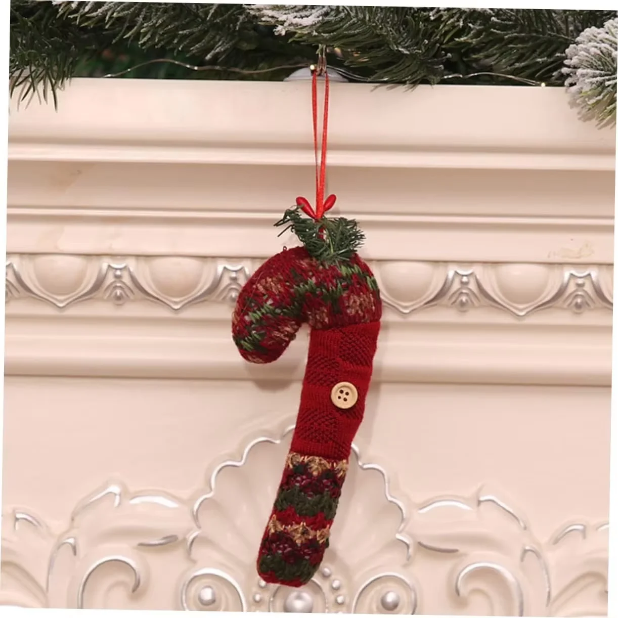 

PESENAR Christmas Ornament Candy Cane Hanging Decor Festive Xmas Tree Decorations Rope