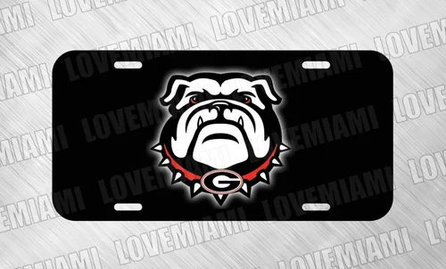 For Georgia Bulldogs Football Fans Sports License Plate Auto Car Tag FREE SHIP Aluminum