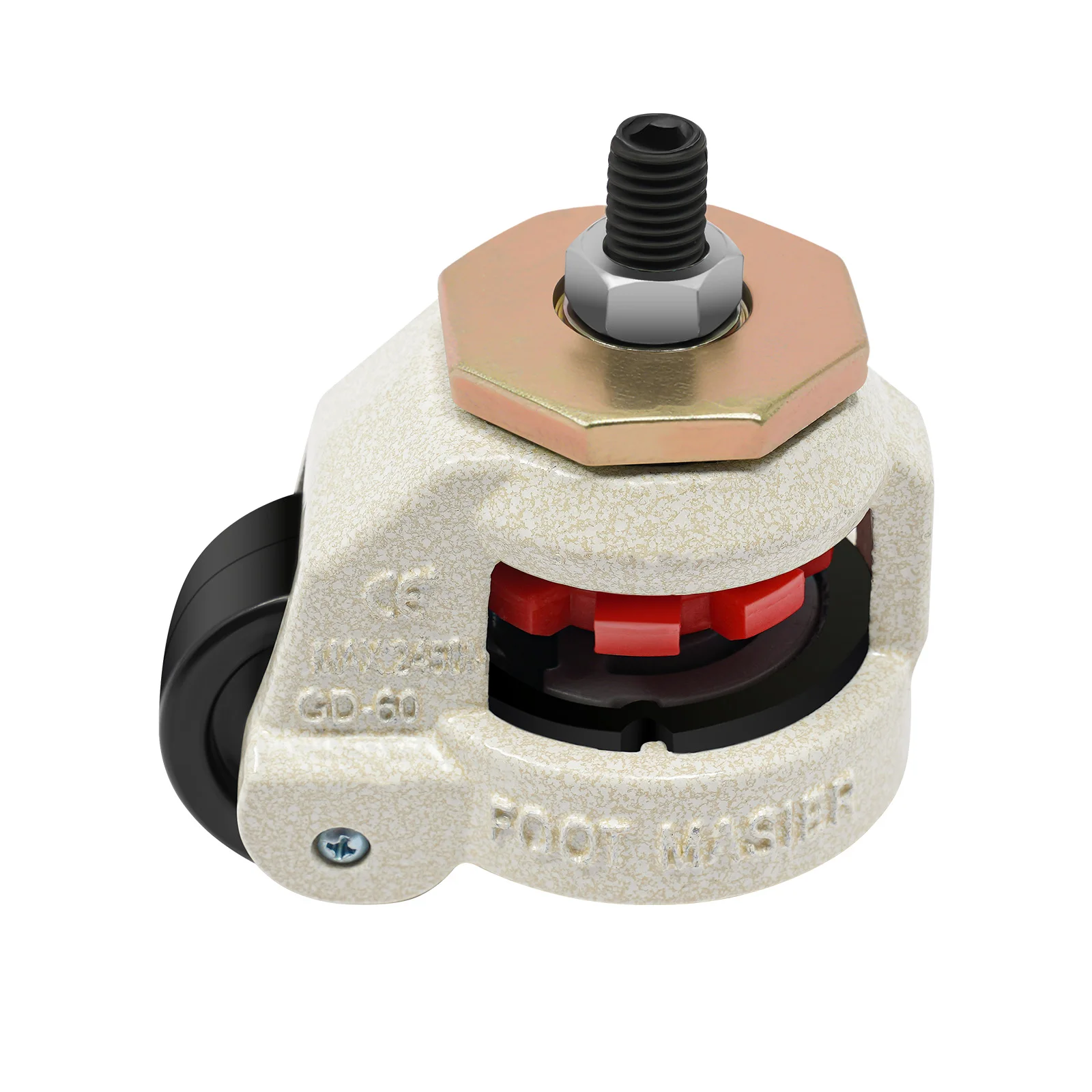4Pcs Leveling Casters W/ 360 Degree Swivel Heavy Duty for Industry Equipment Workbench Shelves GD-60S