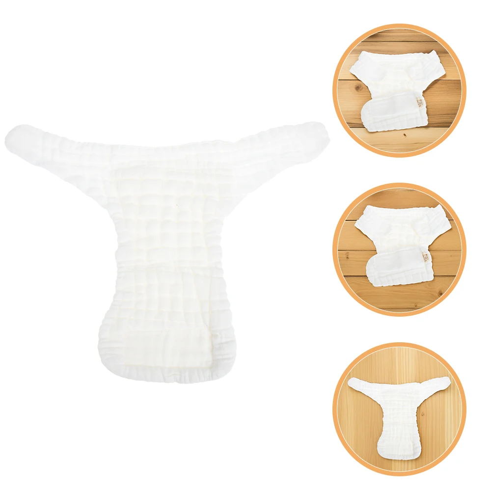 

3pcs Washable Size Cotton Cloth Reusable White Newborn Baby Boys Training Cloth Diapers Pants Baby Boys Diapers