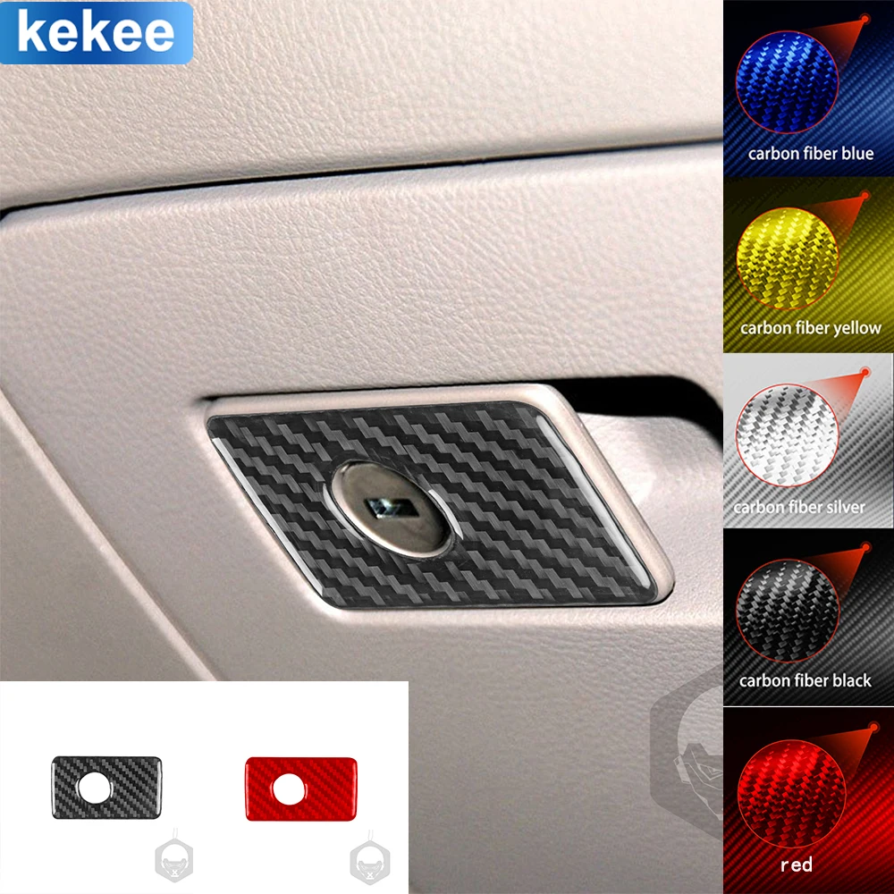 

For VW Volkswagen Passat B6 2006-2011 Dashbaord Glove Box Handle Trim Cover Real Carbon Fiber Sticker Car Interior Accessories