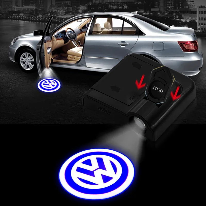 Voor Volkswagen Golf-7 4 5 6 CC T-ROC Sharan Passat B5 6 7 Polo Jetta Auto LED Courtesy Light Ghost Shadow Projector Embleem Lamp