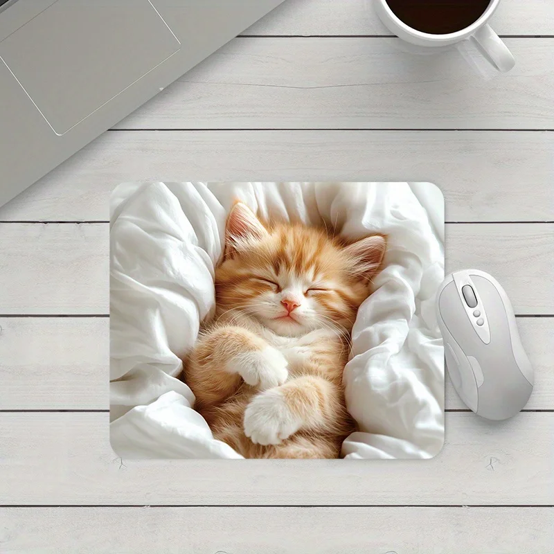 

Sleeping Kitten Mouse Pad Desktops Non-Slip Rubber Office Desk Mat for Laptop and Compute Keyboard and Mouse Sets Mouse Carpet