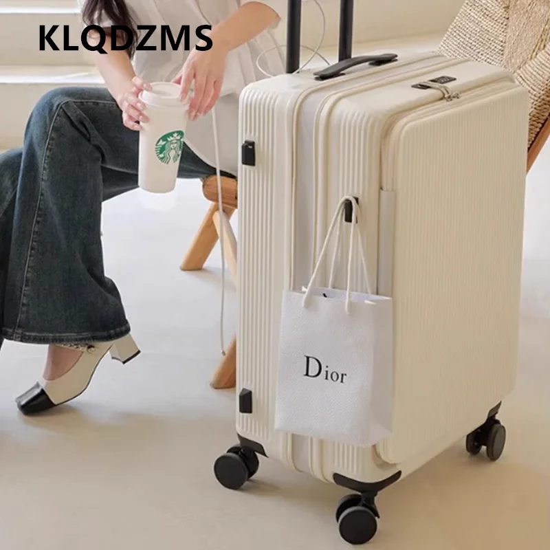 

KLQDZMS чемодан новый 20 "22" 24 "26" 28 дюймов ABS + ПК большой вместительный чемодан на колесиках мужской посадочный бокс женский ручной дорожный чемодан