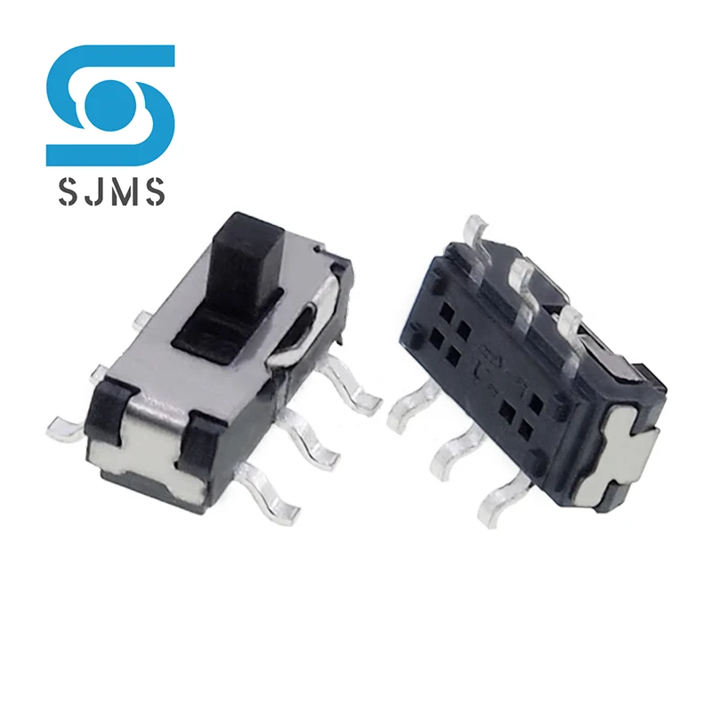 10pcs MSS-22D18 Toggle Switches MSS22D18G2 SMT double 6 feet two block MSS-22D18G2 2P2T handle high 2MM SMD Slide Switch DC 12V
