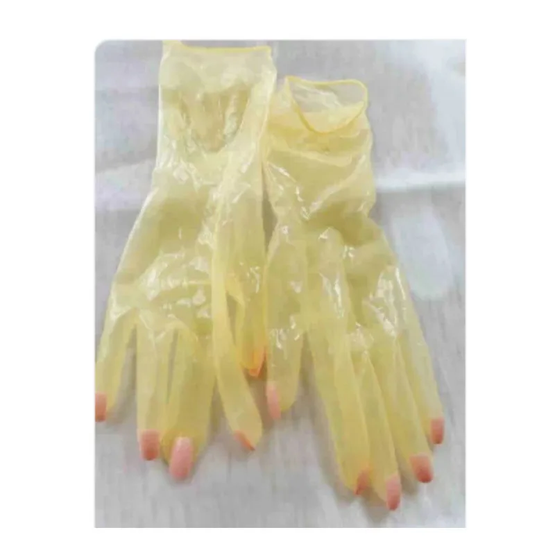 1 Pair Ultra Thin Transparent Latex Gloves with Long Nails, Glossy Oil-Shiny Elastic Anime Cosplay Manicure Gloves For Men Women