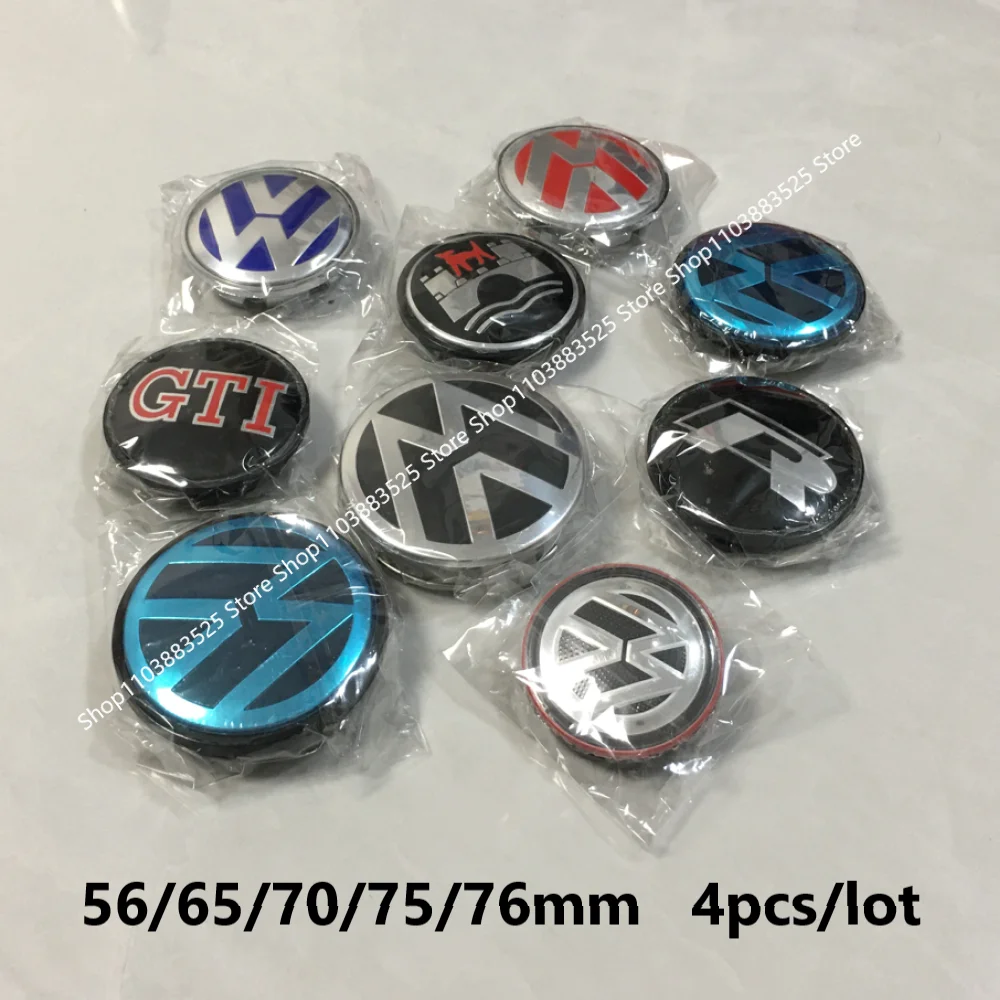 

4pcs 56/63/65/70/75/76mm Wheel Center Hub Caps For VW PASSAT GOLF POLO LAVIDA Sagitar BORA JETTA Lamando T-Cross TACQUA T-ROC