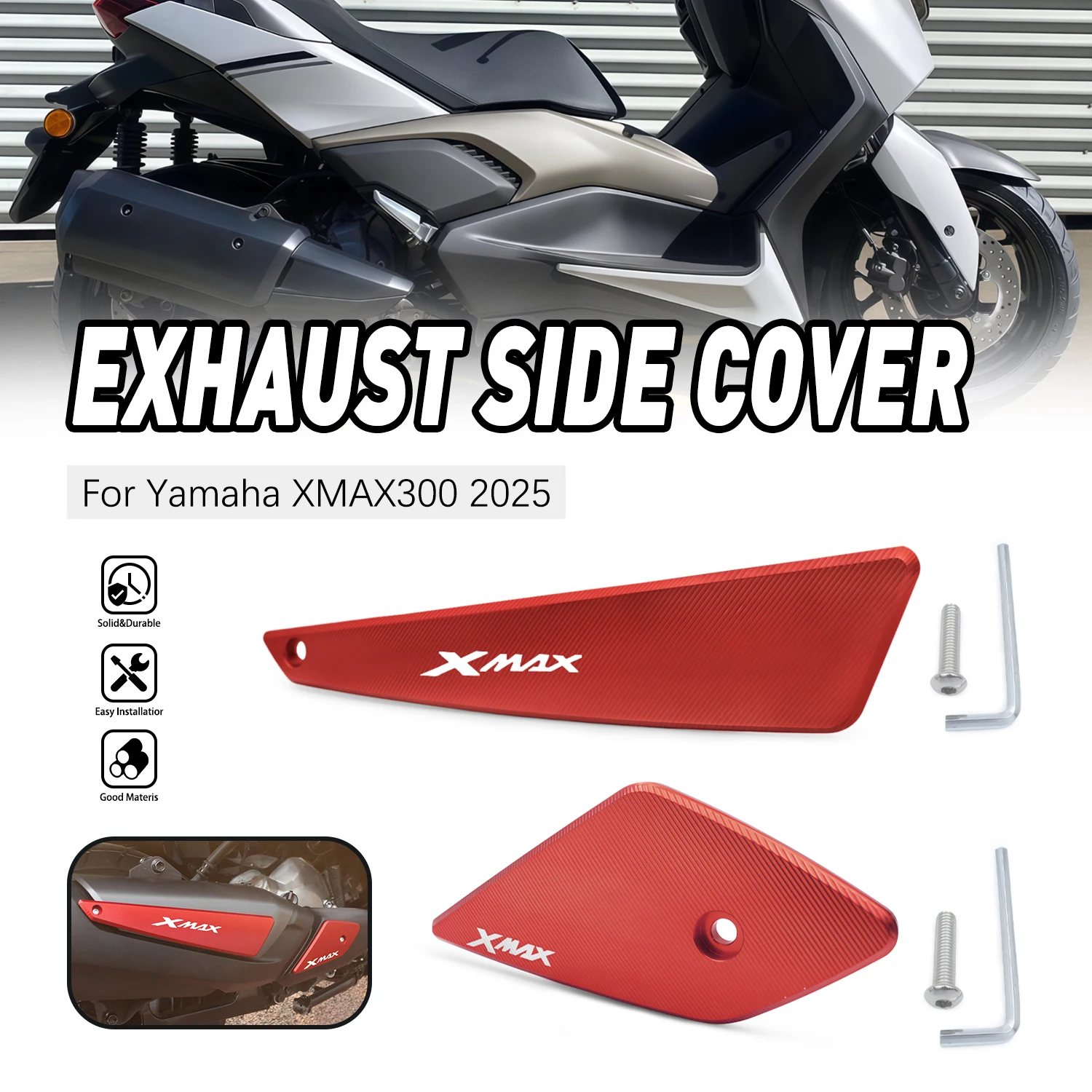 

High Quality Exhaust Pipe Decorative Protection Cover For YAMAHA XMAX300 XMAX250 XMAX 300 250 2025 Motorcycle Accessories