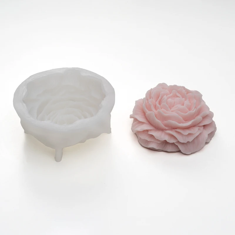 Korean Peony Handmade Soap Gypsum Food Grade Scented Candle Making Baking Epoxy Silicone Mould