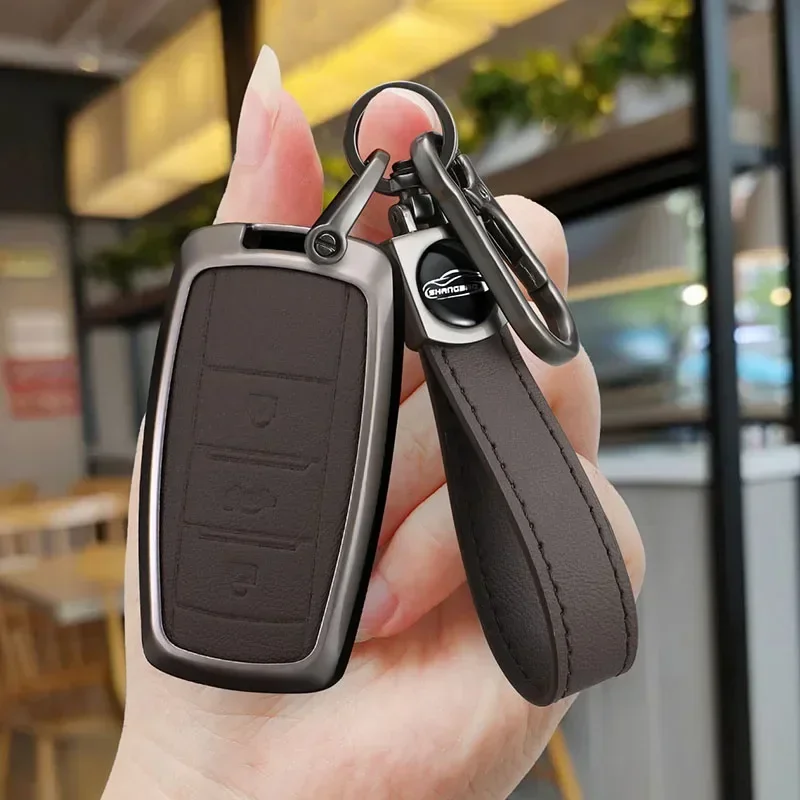 

Alloy Car Key Bag Keychain Shell Cover Is Suitable For Changan CS75 Cs55 Cs35 V7 V5 V3 CS95 CS15 Protective Bracket Car Shape