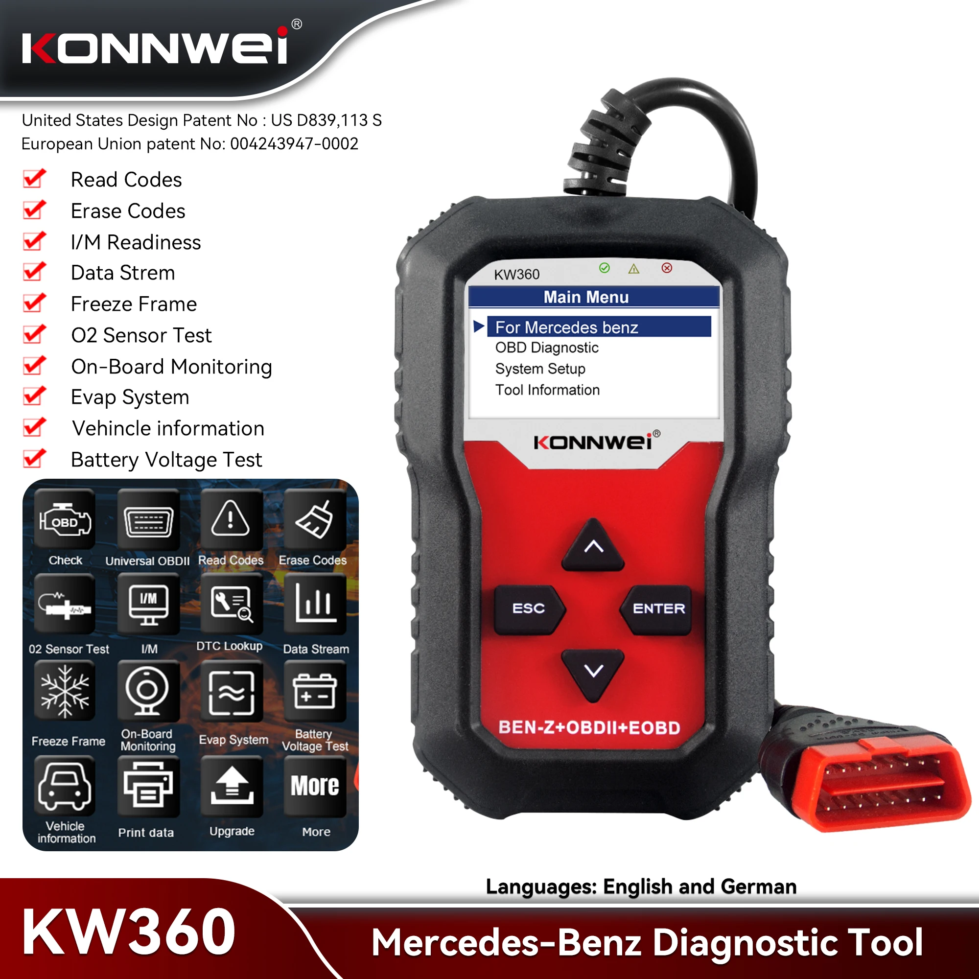 outil-de-diagnostic-automobile-obd2-konnwei-kw360-2026-pour-mercedes-benz-scanner-de-pannes-de-voiture-obdii-systeme-complet-fonction-de-reinitialisation-multifonction