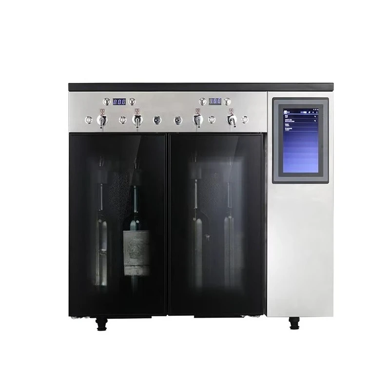 SC-4-C Smart Wine Dispenser 4 Bottles Stainless Steel QR Payment Remote Hotel Bar Wine Dispenser with App Control