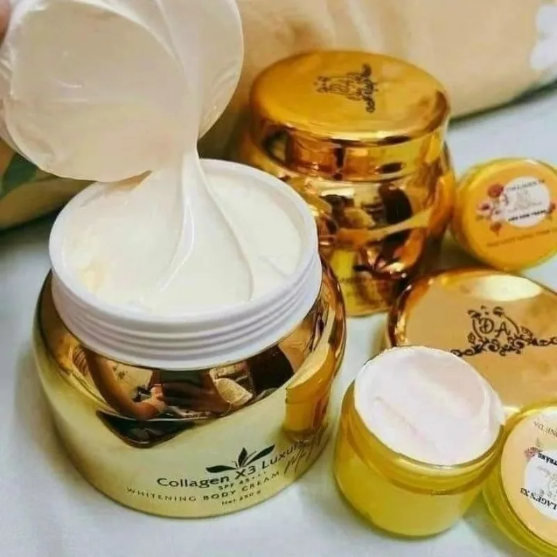 

Kem Trang Da Body Collagen X3 Luxury Whitening, Fade Stretch Marks, Moisturizing, Brighter, Delicate and Smoother Skin 250g