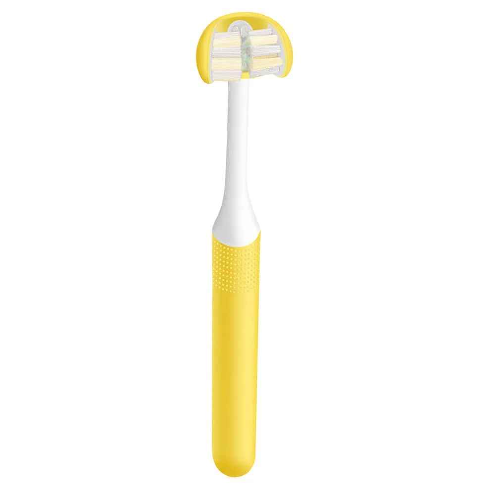 3-Sided Toothbrush Adult Oral Care Toothbrush with Wrap-Around Design PP Material Ergonomic Handle for Deep Cleaning Teeth