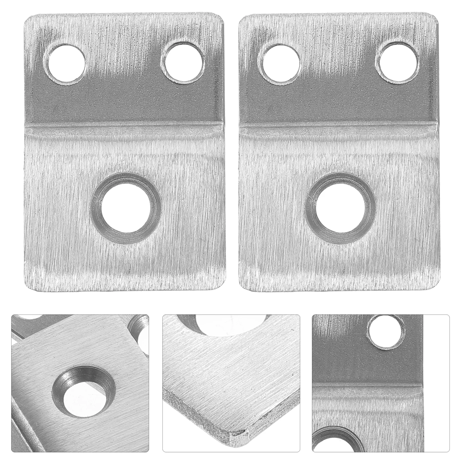 

2pcs Strike Plate Security Door Reinforcement Plate Stainless Steel 2.2Mm Thickened Strong M5 Threaded Fix Easy Install Deadbolt
