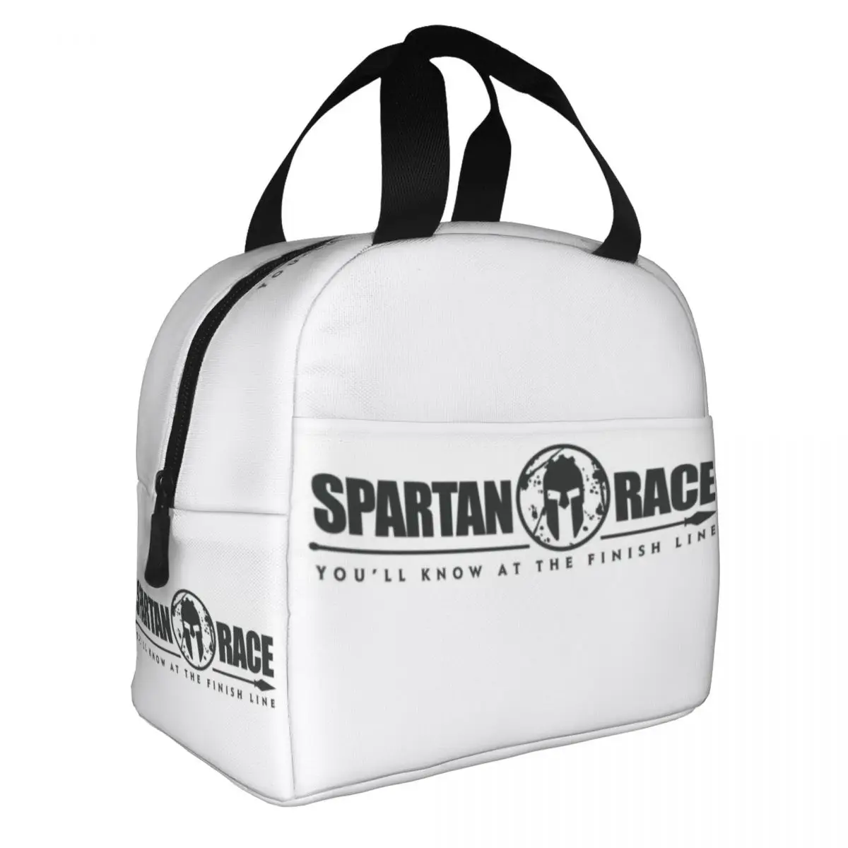 Custom Spartan Race Sparta Spirit Insulated Lunch Bag for School Office Portable Thermal Cooler Lunch Box Women Kids