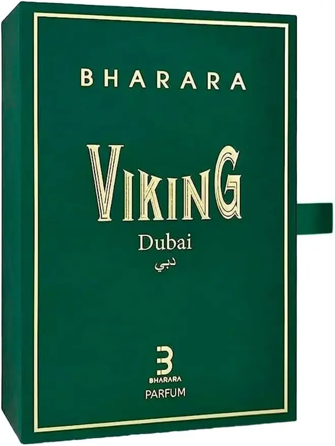 Bharara Viking Dubai Parfum 3,4 onças / 100ml – Perfume unissex de longa duração amargo quente, presente de luxo para o Natal