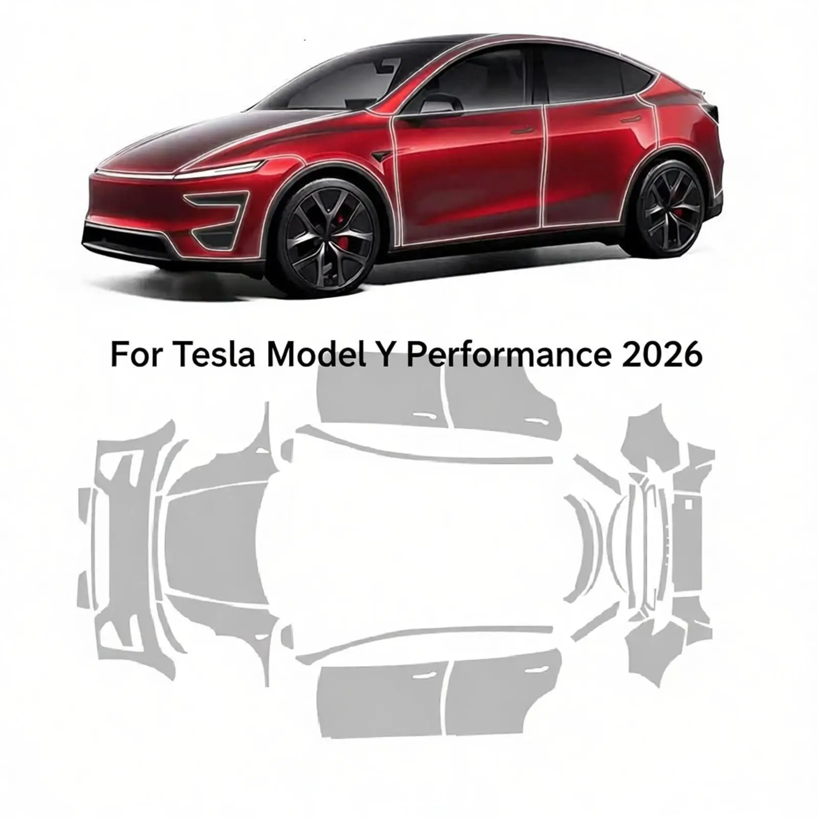 8.5Mil TPU Scratch-resistant Matte Clear Paint Protection Film For Tesla Model Y Performance 2026 Transparent Bra Per-cut PPF