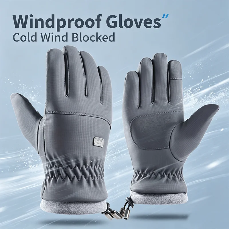 1/2/3Pairs Winter Skiing Gloves Cold‑proof Thermal Snowboard Gloves Thickened Windproof Anti‑Slip Touchscreen Cycling Gloves