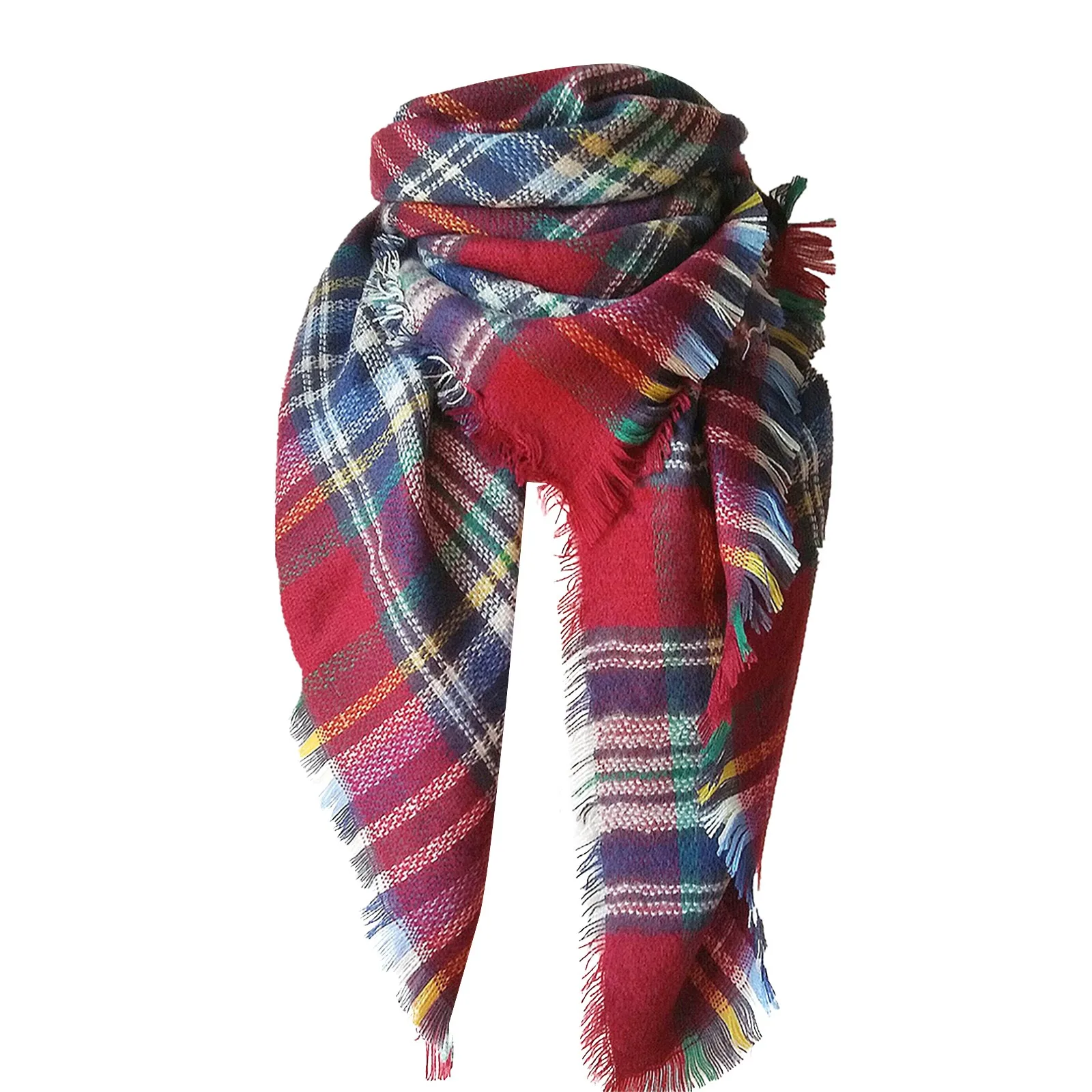 Syal musim dingin wanita modis aksesori pakaian syal musim dingin 2023 Set tebal hangat bermotif selendang 2024 wanita Bufanda anak