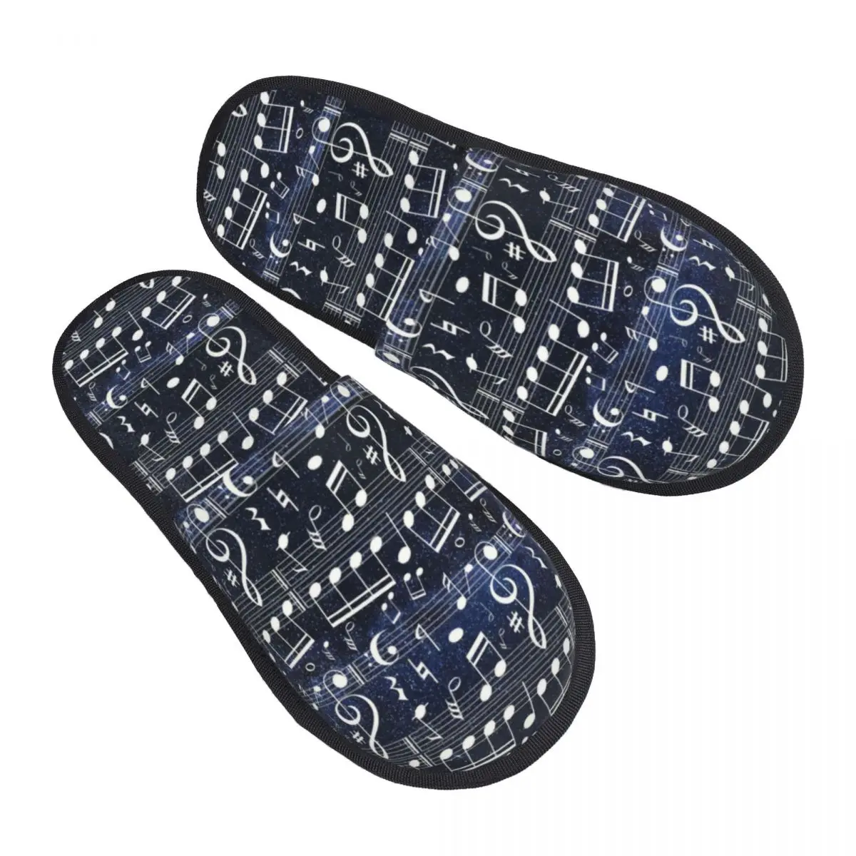 Musical Notes Guest Slippers for Hotel Women Custom Print Composer Pianist Music Gift House Shoes