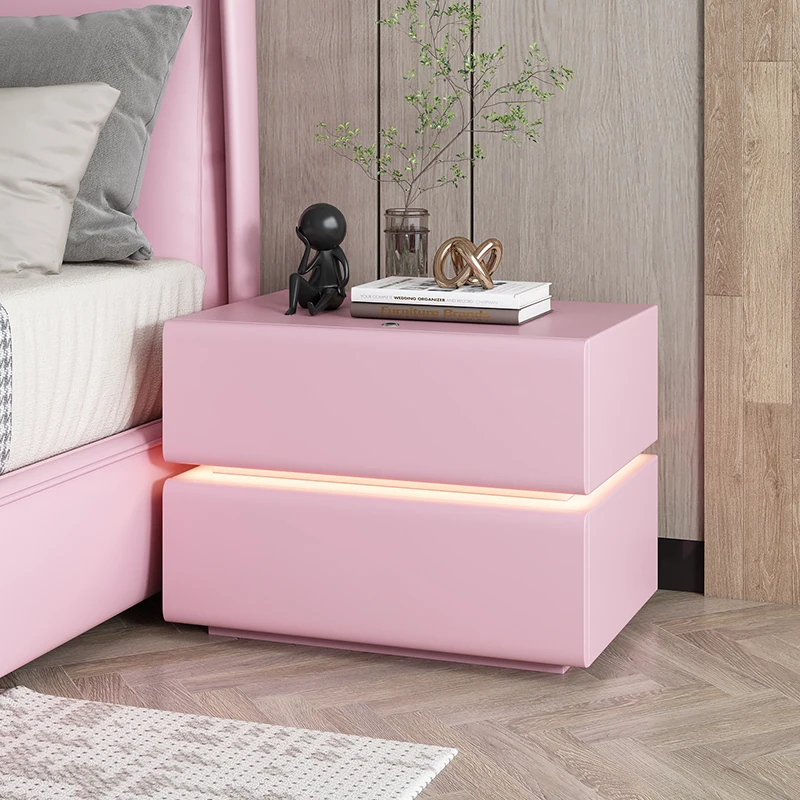 Modern Nordic Nightstand Mobile Exquisite Drawers Night Bedside Table Designed Side Mesa De Cabeceira Bedroom Furniture CY50NS