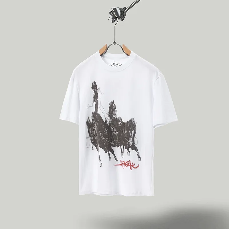 Travis Scott Utterbland Collaboration Short Sleeve T-Shirt American Style Trendy Brand TSVintage Casual Loose-Fit Street T-Shirt