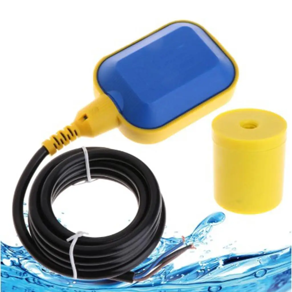 Float Switch Water Level Control Sensor AC 220V PP Shell PVC Cable Anti Rupture for Pool Cistern