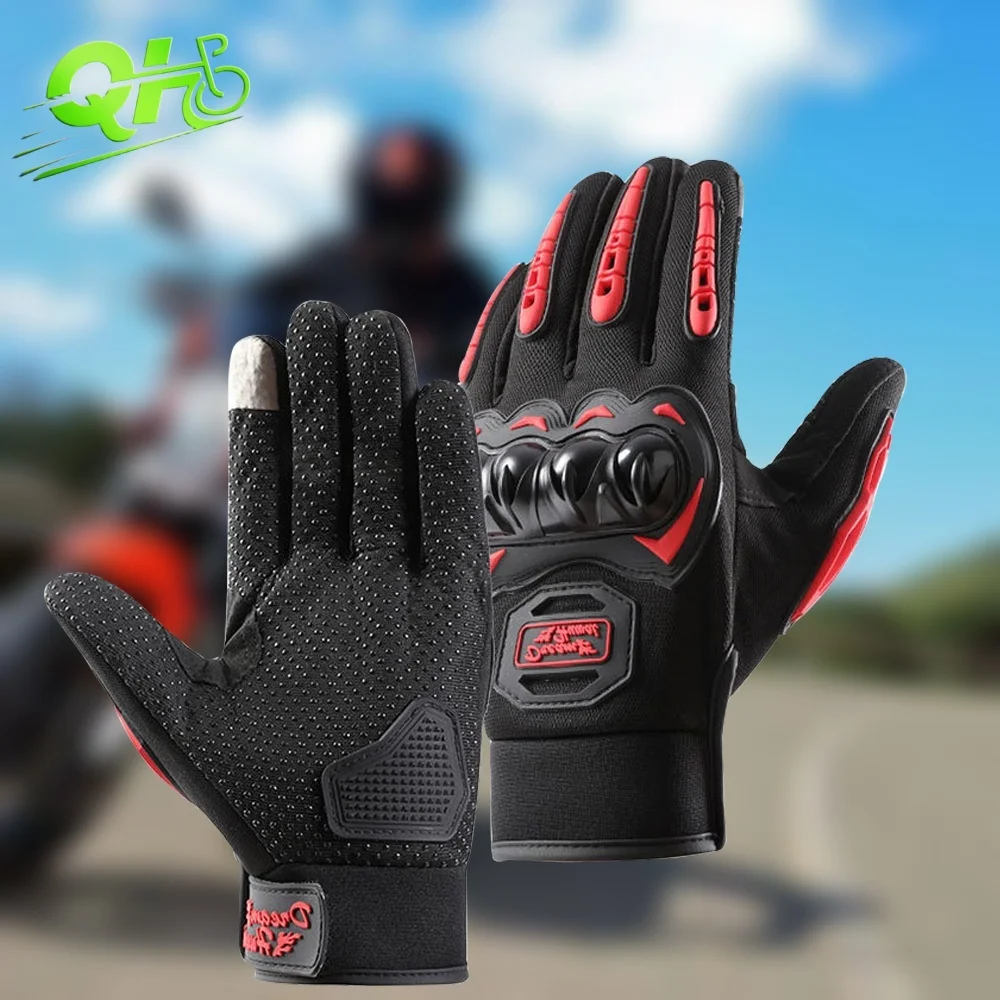 

Motorcycle Racing Gloves Electric Scooter Non-slip Wearable Hard Shell Breathable Touch Screen gants motocross Moto Accesorios